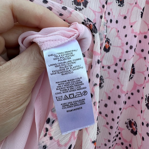 🔥Loft Women’s Floral Daisy Ruffle Tie Neck Blouse - Picture 9 of 9